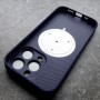 iPhone 14 Pro чехол с магсейв Ag-Glass зеркальный, темно-фиолетовый