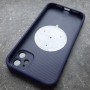 iPhone 11 чехол с магсейв Ag-Glass зеркальный, темно-фиолетовый