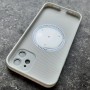 Чехол для Apple iPhone 12 с MagSafe Ag-Glass зеркальный, белый