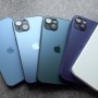Чехол для iPhone 13 с MagSafe Ag-Glass зеркальный, голубой