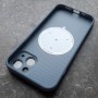 Чехол для iPhone 13 с MagSafe Ag-Glass зеркальный, голубой
