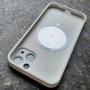 Чехол для Apple iPhone 13 с MagSafe Ag-Glass зеркальный, белый