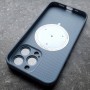 Чехол для iPhone 13 Pro с MagSafe Ag-Glass зеркальный, голубой