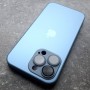Чехол для iPhone 13 Pro с MagSafe Ag-Glass зеркальный, голубой