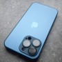 Для Айфон 13 Pro Чехол с МагСэйф Ag-Glass зеркальный, синий