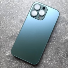 Айфон 13 Pro Чехол с МагСэйф Ag-Glass зеркальный, зеленый