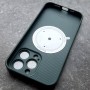Айфон 13 Pro Чехол с МагСэйф Ag-Glass зеркальный, зеленый