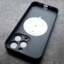 iPhone 13 Pro Чехол с MagSafe Ag-Glass зеркальный, графит