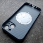 Чехол на Apple iPhone 14 с MagSafe Ag-Glass зеркальный, голубой