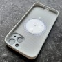 Чехол для Apple iPhone 14 с MagSafe Ag-Glass зеркальный, белый