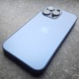 Чехол с MagSafe для iPhone 14 Pro Max Ag-Glass зеркальный, голубой