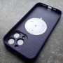 Чехол с MagSafe для iPhone 14 Pro Max Ag-Glass зеркальный, темно-фиолетовый