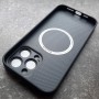 Чехол с MagSafe для iPhone 14 Pro Max Ag-Glass зеркальный, графит