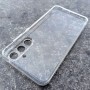 Samsung A55, прозрачный силиконовый чехол с защитой камеры