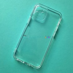 Чехол для Apple iPhone 12, прозрачный, плотный силикон