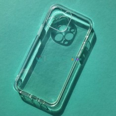 Чехол для Apple iPhone 13 Pro Max, прозрачный, плотный силикон