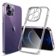Для Apple iPhone 14 Pro, прозрачный плотный силиконовый чехол с защитой камеры