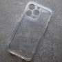 Для Apple iPhone 14 Pro, прозрачный плотный силиконовый чехол с защитой камеры