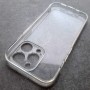 Для Apple iPhone 14 Pro, прозрачный плотный силиконовый чехол с защитой камеры