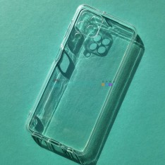 Чехол для Samsung A22, прозрачный, плотный силикон