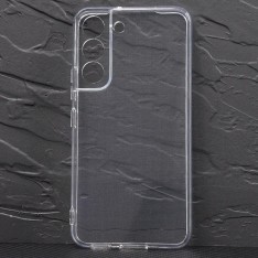 Для Samsung S22 , прозрачный плотный силиконовый чехол с защитой камеры