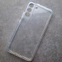 Для Samsung S22 Plus, прозрачный плотный силиконовый чехол с защитой камеры