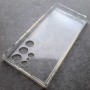 Для Samsung S22 Ultra, прозрачный плотный силиконовый чехол с защитой камеры