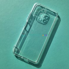 Чехол для Xiaomi Mi 11 Lite, прозрачный, плотный силикон