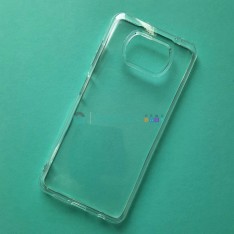 Чехол для Xiaomi Poco X3, прозрачный, плотный силикон
