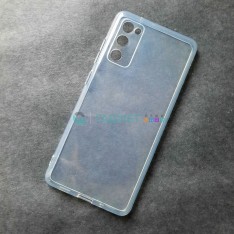 Чехол для Samsung S20FE, прозрачный, с защитой камеры