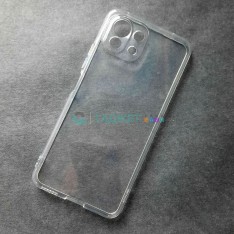 Чехол для Xiaomi Mi 11 Lite, прозрачный, с защитой камеры