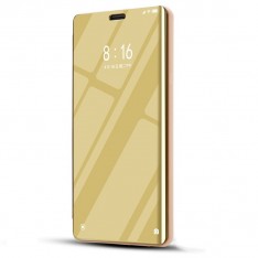Чехол-книжка для Samsung Galaxy A30 зеркальная, Clear View Mirror, цвет золотой