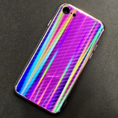 Чехол-накладка радужная в стиле карбон Color Mix для Apple iPhone 7 / iPhone 8, цвет 41