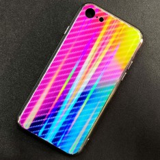 Чехол-накладка радужная в стиле карбон Color Mix для Apple iPhone 7 / iPhone 8, цвет 46