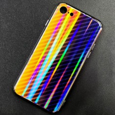 Чехол-накладка радужная в стиле карбон Color Mix для Apple iPhone 7 / iPhone 8, цвет 57