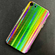 Чехол-накладка радужная в стиле карбон Color Mix для Apple iPhone 7 / iPhone 8, цвет 58