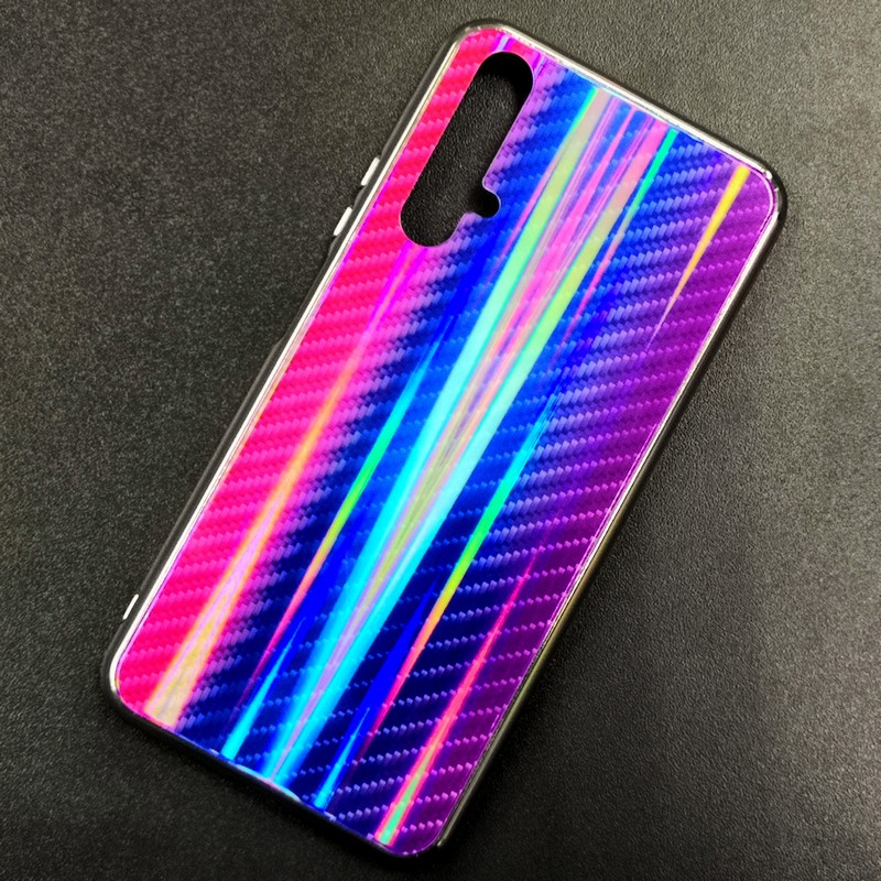 Чехол-накладка радужная в стиле карбон Color Mix для Honor 20, цвет 50 Чехол-накладка радужная в стиле карбон Color Mix для Honor 20, цвет 50