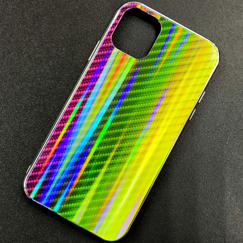 Чехол-накладка радужная в стиле карбон Color Mix для Apple iPhone 11, цвет 39 Чехол-накладка радужная в стиле карбон Color Mix для Apple iPhone 11, цвет 39