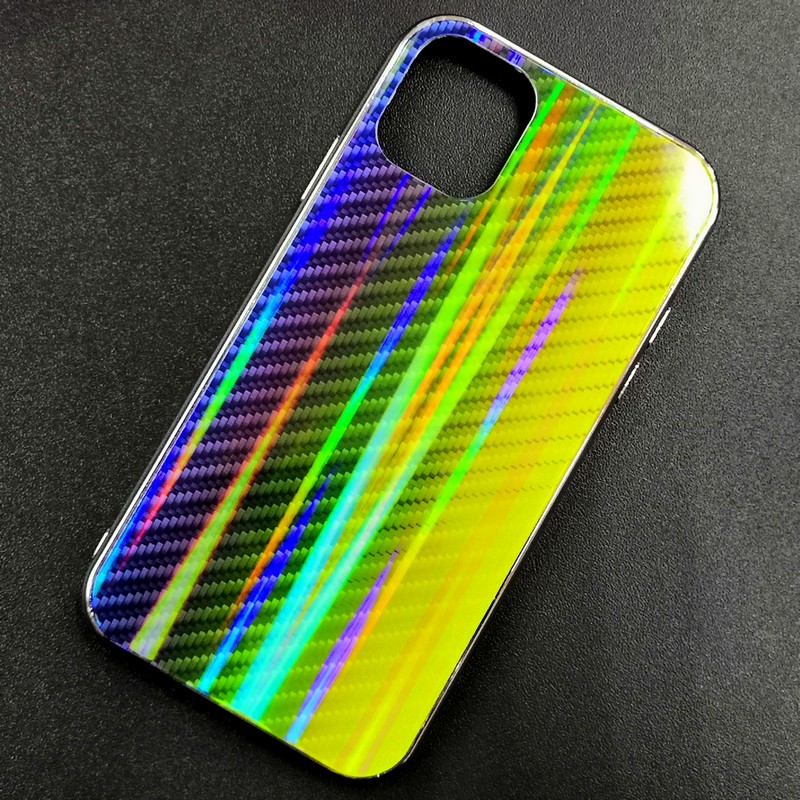 Чехол-накладка радужная в стиле карбон Color Mix для Apple iPhone 11, цвет 42 Чехол-накладка радужная в стиле карбон Color Mix для Apple iPhone 11, цвет 42