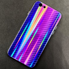 Чехол-накладка радужная в стиле карбон Color Mix для Apple iPhone 6 / iPhone 6s, цвет 41