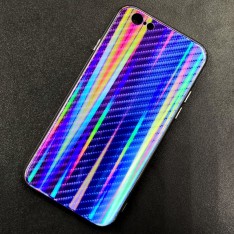 Чехол-накладка радужная в стиле карбон Color Mix для Apple iPhone 6 / iPhone 6s, цвет 44