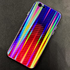 Чехол-накладка радужная в стиле карбон Color Mix для Apple iPhone 6 / iPhone 6s, цвет 45
