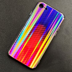 Чехол-накладка радужная в стиле карбон Color Mix для Apple iPhone 7 / iPhone 8, цвет 45