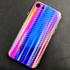 Чехол-накладка радужная в стиле карбон Color Mix для Apple iPhone 7 / iPhone 8, цвет 50