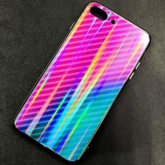 Чехол-накладка радужная в стиле карбон Color Mix для Apple iPhone 7 Plus / iPhone 8 Plus, цвет 51