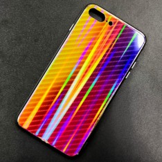 Чехол-накладка радужная в стиле карбон Color Mix для Apple iPhone 7 Plus / iPhone 8 Plus, цвет 52