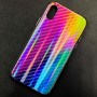 Чехол-накладка радужная в стиле карбон Color Mix для Apple iPhone X / iPhone XS, цвет 46