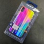 Чехол-накладка радужная в стиле карбон Color Mix для Apple iPhone X / iPhone XS, цвет 46