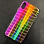 Чехол-накладка радужная в стиле карбон Color Mix для Apple iPhone X / iPhone XS, цвет 48