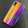Чехол-накладка радужная в стиле карбон Color Mix для Apple iPhone X / iPhone XS, цвет 54